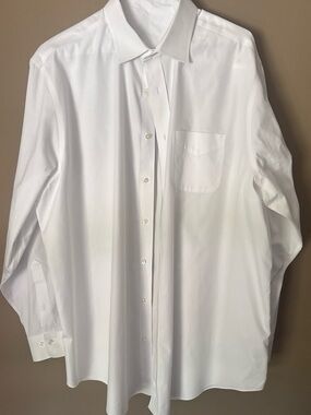Brooks Brothers Classic White Men's Dress Shirt - Button-Down 18 36/37